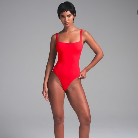 SKIMS Red One Piece Swimsuit - Picture 2 of 6